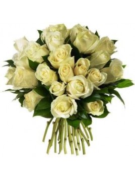 bouquet de rose blanche 50cm