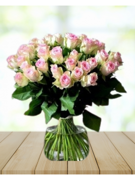 bouquet de rose rose 70 cm