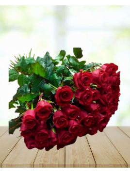 Bouquet de rose rouge 70cm