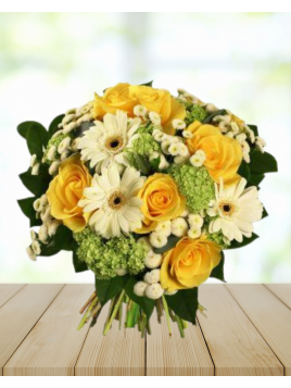 Bouquet jaune/blanc