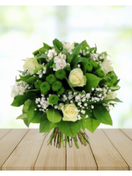 bouquet blanc/vert